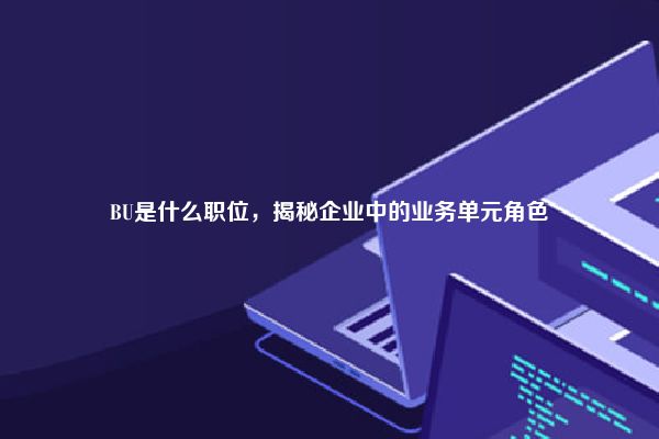 BU是什么职位，揭秘企业中的业务单元角色