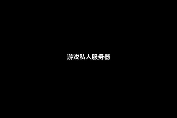 游戏私人服务器